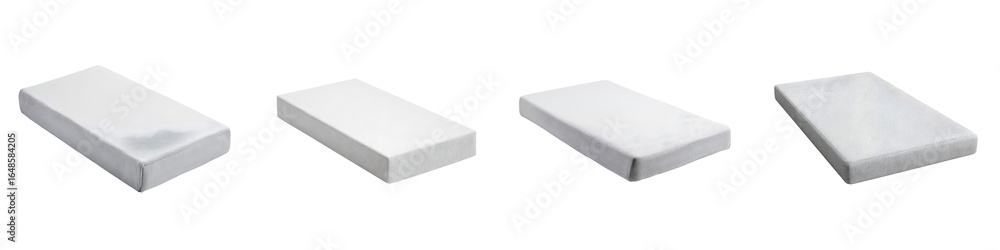 Blank White Boxes: Set of Simple Cardboard Packaging on White Background Blank White Boxes: Set of Simple Cardboard Packaging on White Background