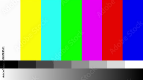 TV lost signal, TV screen test, error screen, video transition