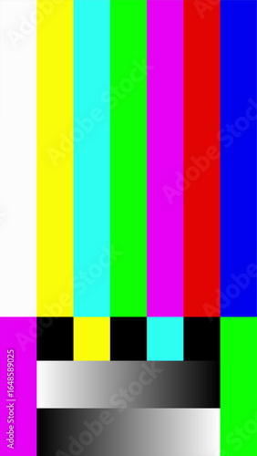 TV lost signal, TV screen test, error screen, video transition