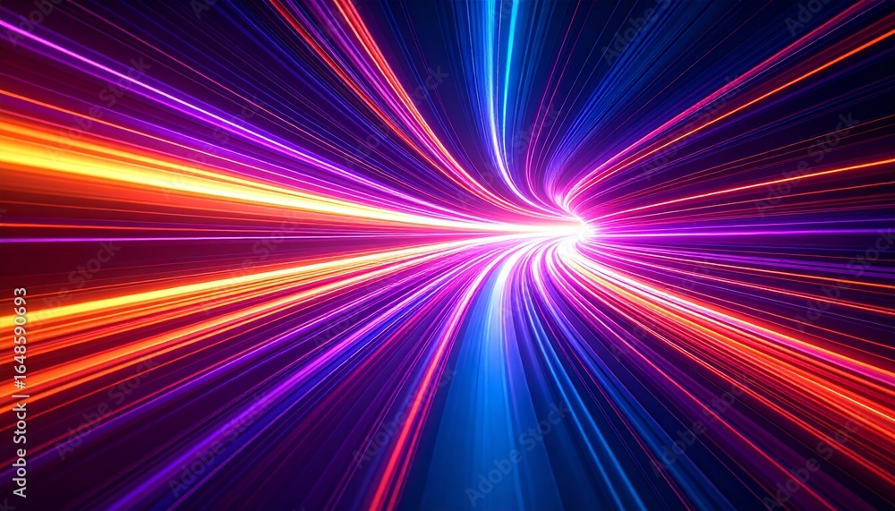 Fototapeta premium glowing light streak and laser speed motion effect