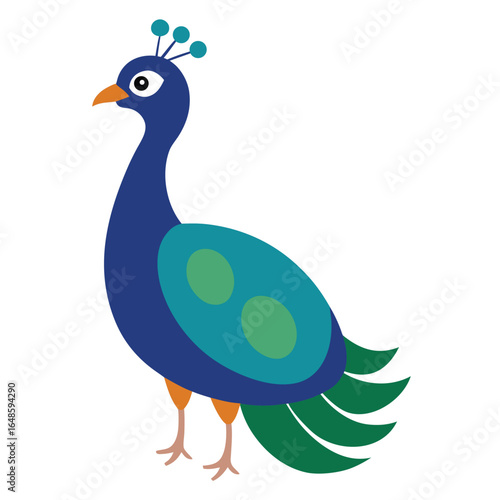 Peacock White Background