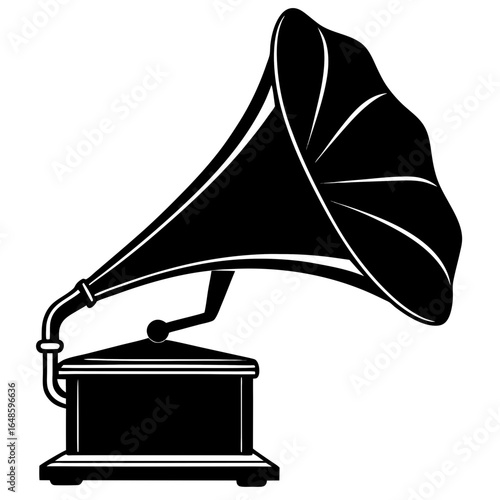 Vintage Gramophone Silhouette