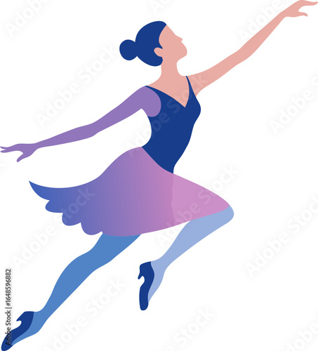 Ballet Dancer in Colorful Dress
