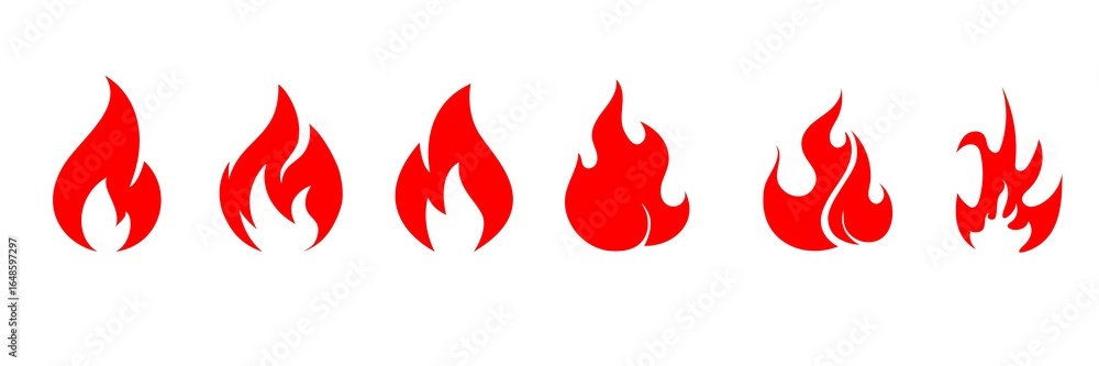 Set of fire, vector silhouettes of fire, silhouette set of flame, set of fire icons, srt of flame icons Set of fire, vector silhouettes of fire, silhouette set of flame, set of fire icons, srt of flame icons