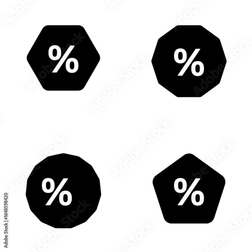 percentage icon set.