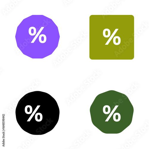 percentage logo set.