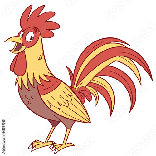 Rooster White Background