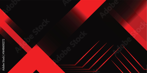 Abstract red and black geometric design with intersecting angular shapes creating a dynamic visual effect.