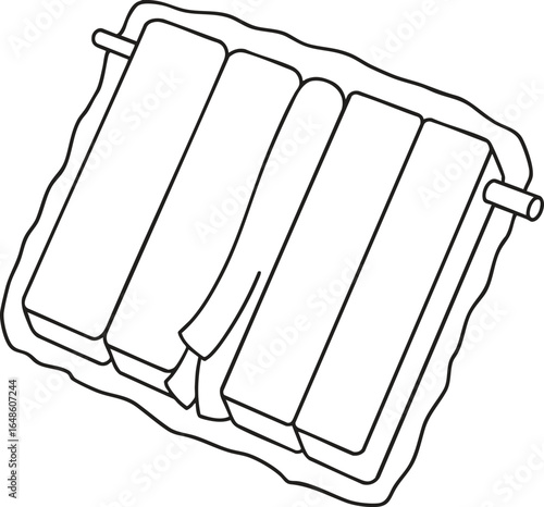 산적꼬치 명절 음식 라인드로잉