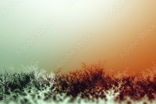 Abstract landscape with muted colors and soft focus foliage