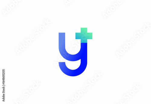 Logo letter Y with symbol medical plus, Creative template for hospital and healthcare. Free Download Logo letter Y with symbol medical plus, Creative template for hospital and healthcare. - GFXLoad