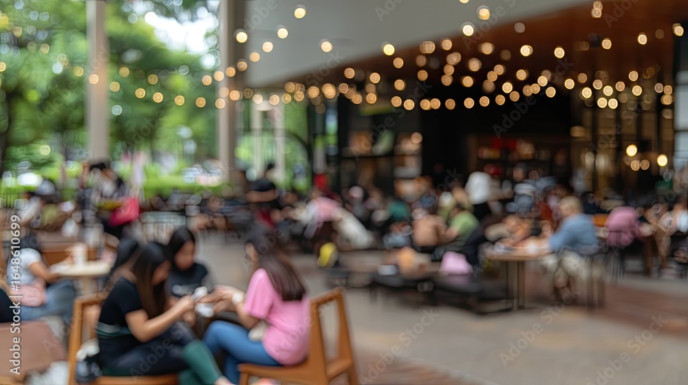 Obraz premium Creative Coworking Lounge Engaging Collaboration Space with Modern Architecture and Outdoor Views