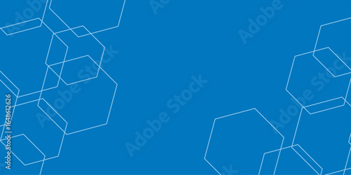 Modern dynamic blue shapes composition with white lines. Abstract background modern hipster futuristic graphic background abstract simple