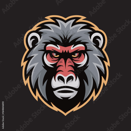 Wallpaper Mural Angry Baboon Head Vector Illustration,Wild Baboon Mascot Head Design,Cartoon Baboon Face Logo Template,Fierce Baboon Animal Head Artwork,Detailed Baboon Head Vector Drawing,Baboon Head Esports Logo Torontodigital.ca