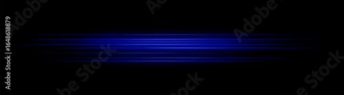 Streak. Dense horizontal lines arranged in wide composition. Glowing gradient effect creates dynamic movement and illumination across dark space.