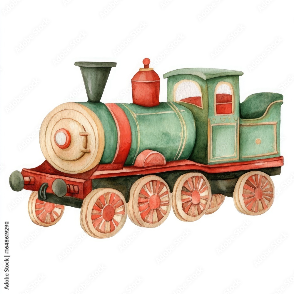 Naklejka premium Toy train engine