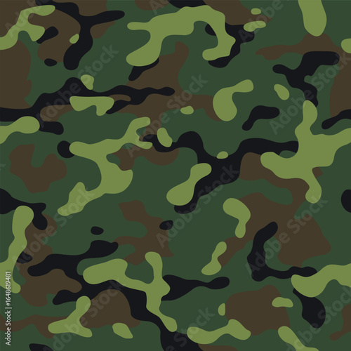 Camouflage pattern, seamless vector wallpaper. Vector illustration.