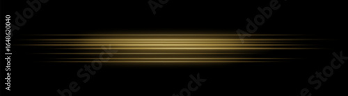 Streak. Dense horizontal lines arranged in wide composition. Glowing gradient effect creates dynamic movement and illumination across dark space.