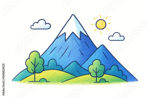 mountain landscape vector illustration
