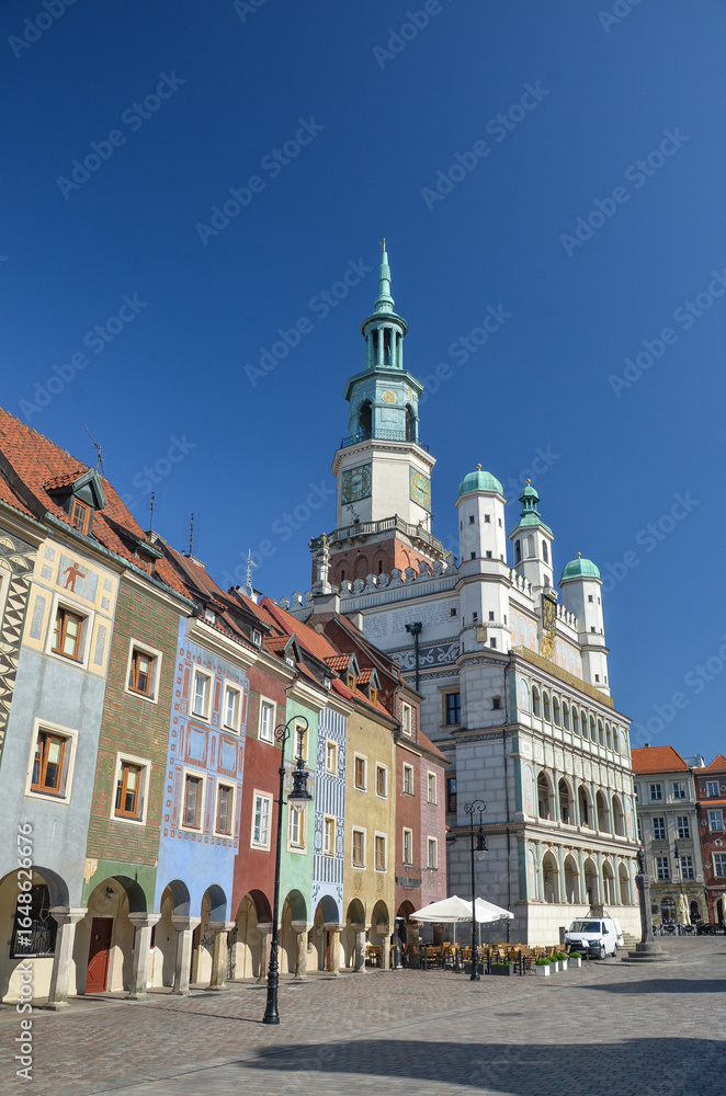 Obraz premium Poland, Poznań July 15, 2024 the historic and charming town hall in Poznań