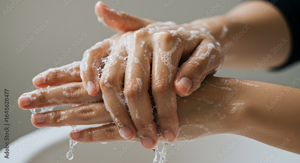 Fototapeta premium Washing hands hygiene