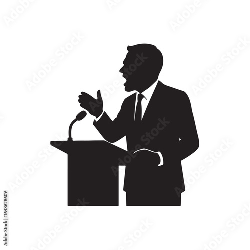 politician black silhouette