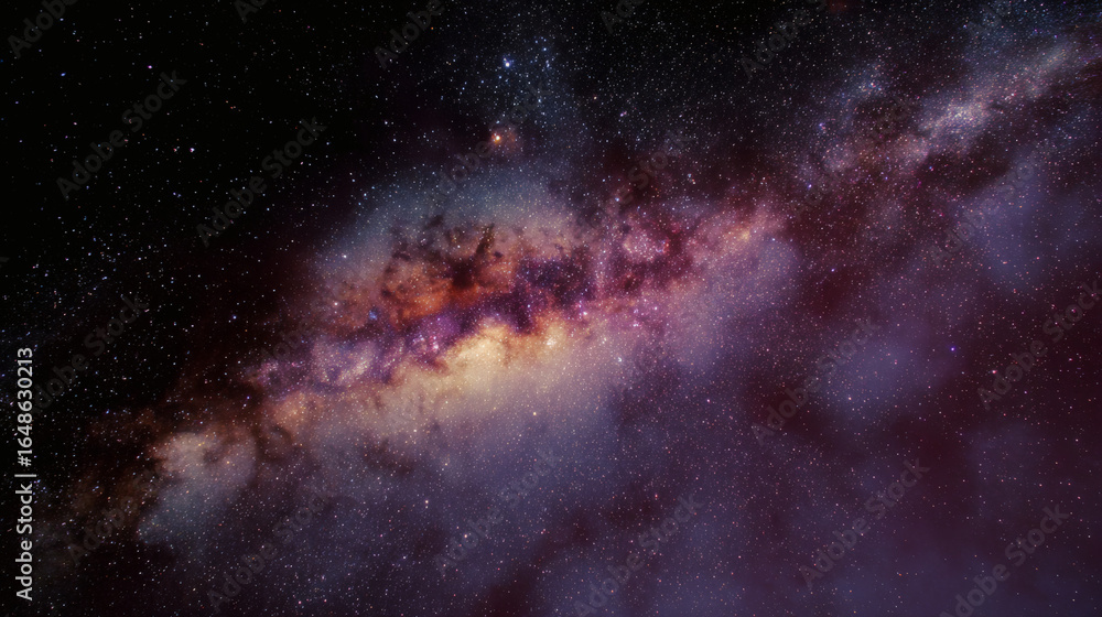 Fototapeta premium Colorful abstract star-filled galaxy and nebula space background