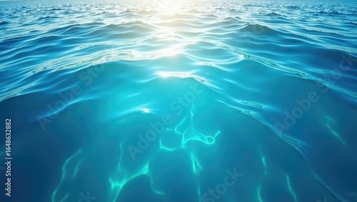 Sunlight streams through clear turquoise water.