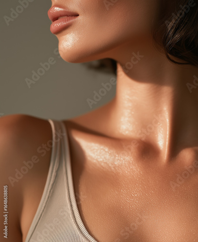 Wallpaper Mural Close-up of a woman's shoulder, skin tone with natural makeup, close-up on the shoulders Torontodigital.ca