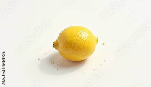 Fresh Lemon on a White Background