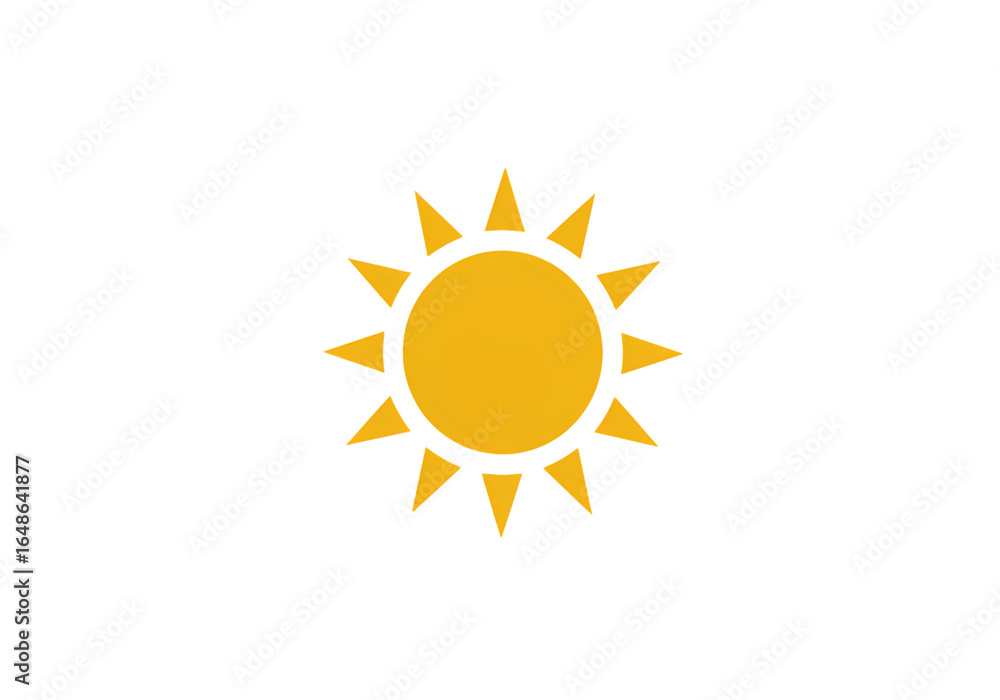 Fototapeta premium Pixel Art Sun Golden Sunburst on Black Background Simple Radiant Design Element isolated on transparent background