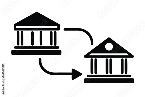 bank transfer vector icon