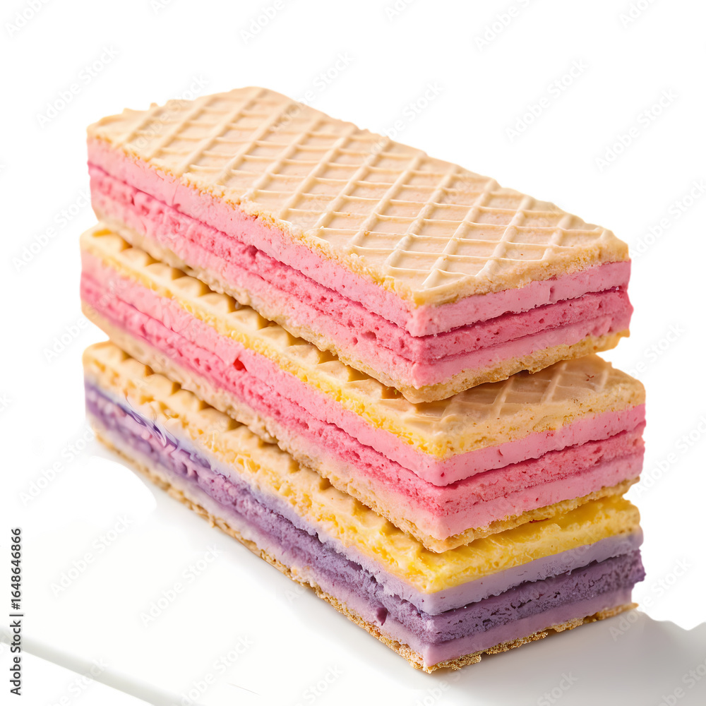Fototapeta premium Delicious MultiLayered Fruit Flavored Wafers