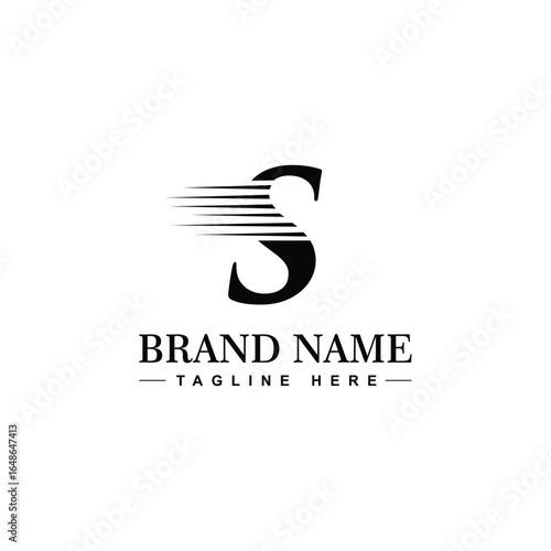 Letter S Speed Element Logo Design, fast s logo design