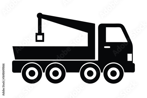 crane truck vector icon