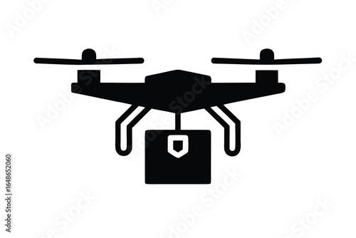 drone delivery vector icon