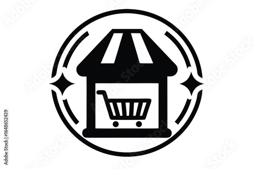 e commerce store vector icon