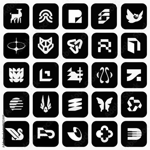 Modern business logo collection, sleek icons for branding and identity design inspiration