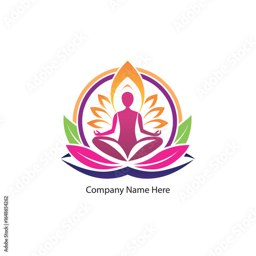 yoga logo design vector 
