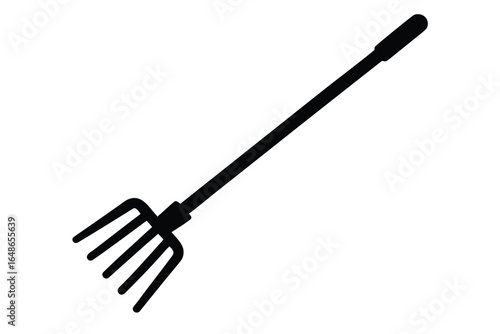 garden rake vector icon