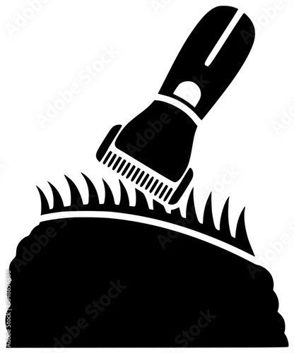 Trimmer for precise cutting and styling with adjustable blade in a beauty salon setting naturally