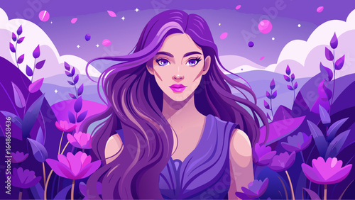 beautiful girl vector icon