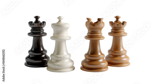 Wallpaper Mural Chess Pieces in Strategic Focus: A composition showcasing the strategic beauty of chess, focusing on essential pieces, capturing the intricate design and intellectual engagement of the game. Torontodigital.ca