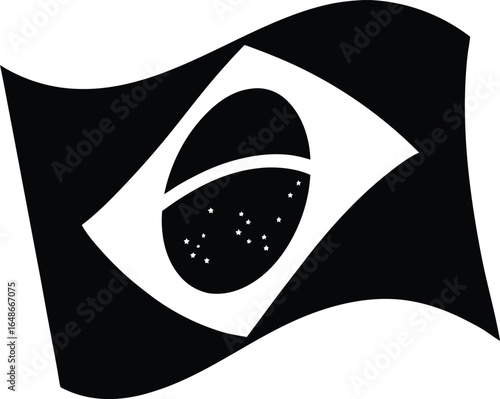 black and white flag brazil