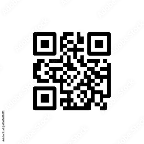 Detailed QR Code Graphic on White Background QR code