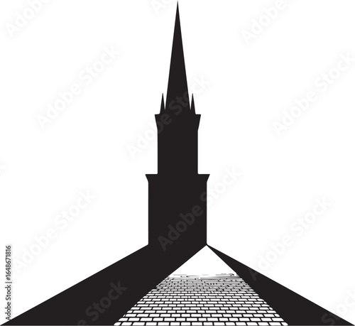 Iconic steeple silhouette leads path toward bright future ahead