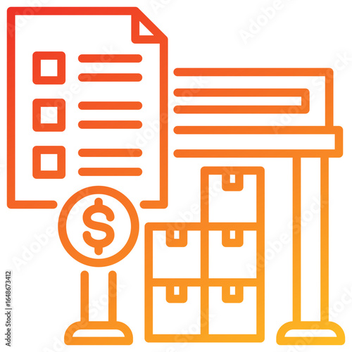 Order Line Gradient Icon