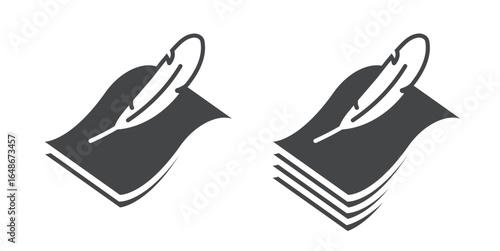 Soft lightweight featherweight icon simple graphic vector illustration set solid bold style design, high softness light level of weight structure of fabric material or structure surface