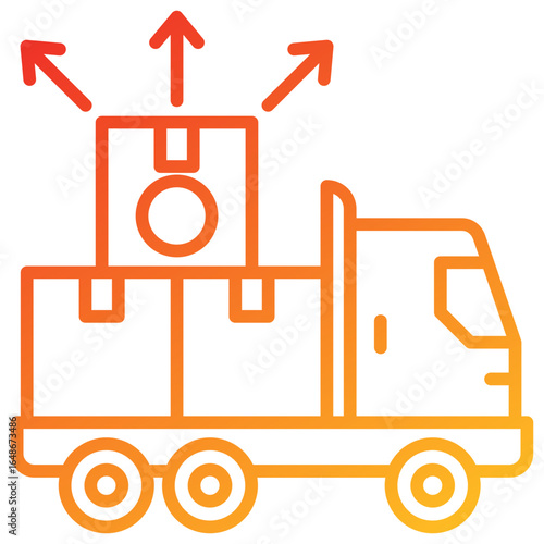 Distribution Line Gradient Icon