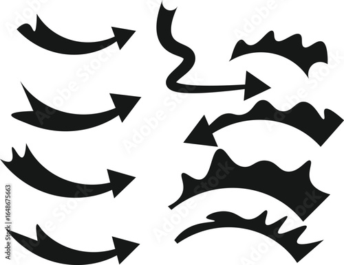 Black arrows white background